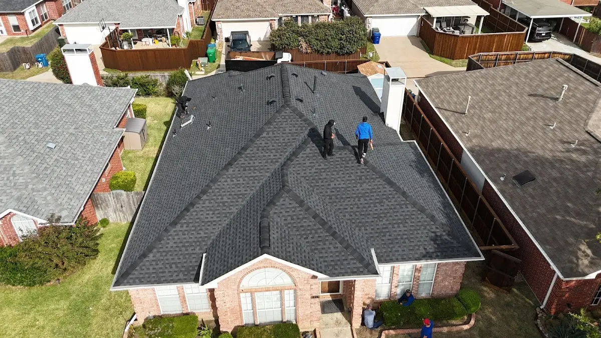 Commercial Roofing work in progress on a Kendall West property